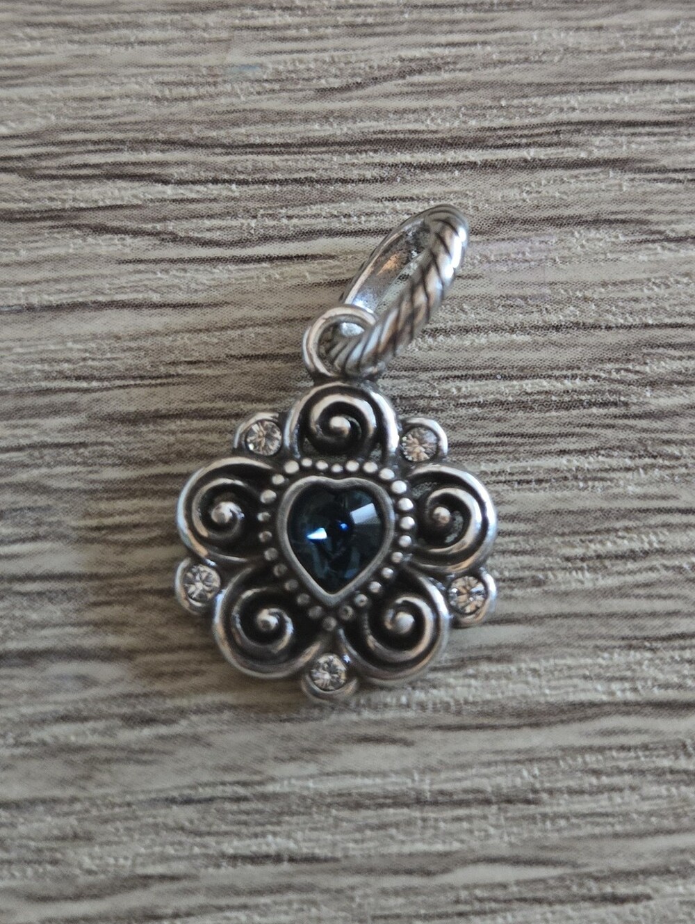 Brighton Filigree Jeweled Heart Charm